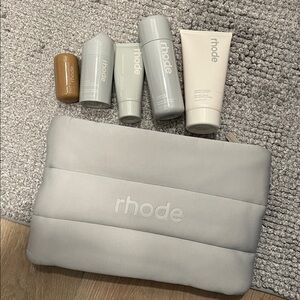 RHODE Skincare Collection with Gray Pouch